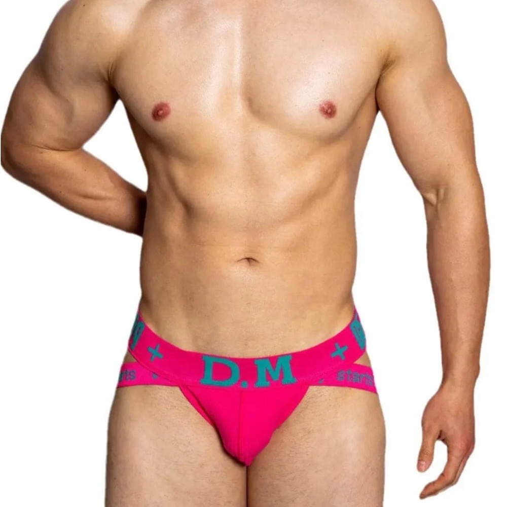 Men's | DM | Jock Briefs | Underwear | Sexy Briefs | Size Small | Neon Pink
